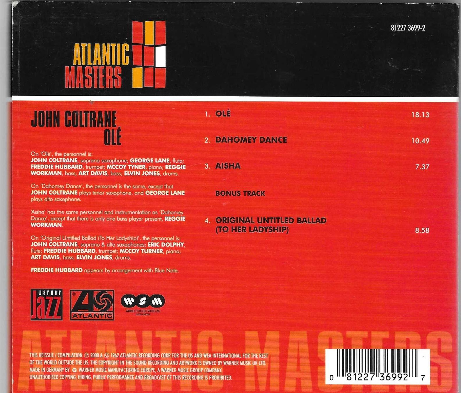 CD: JOHN COLTRANE  -  OLE – Usato da Bex venduto da Giorgiob 1