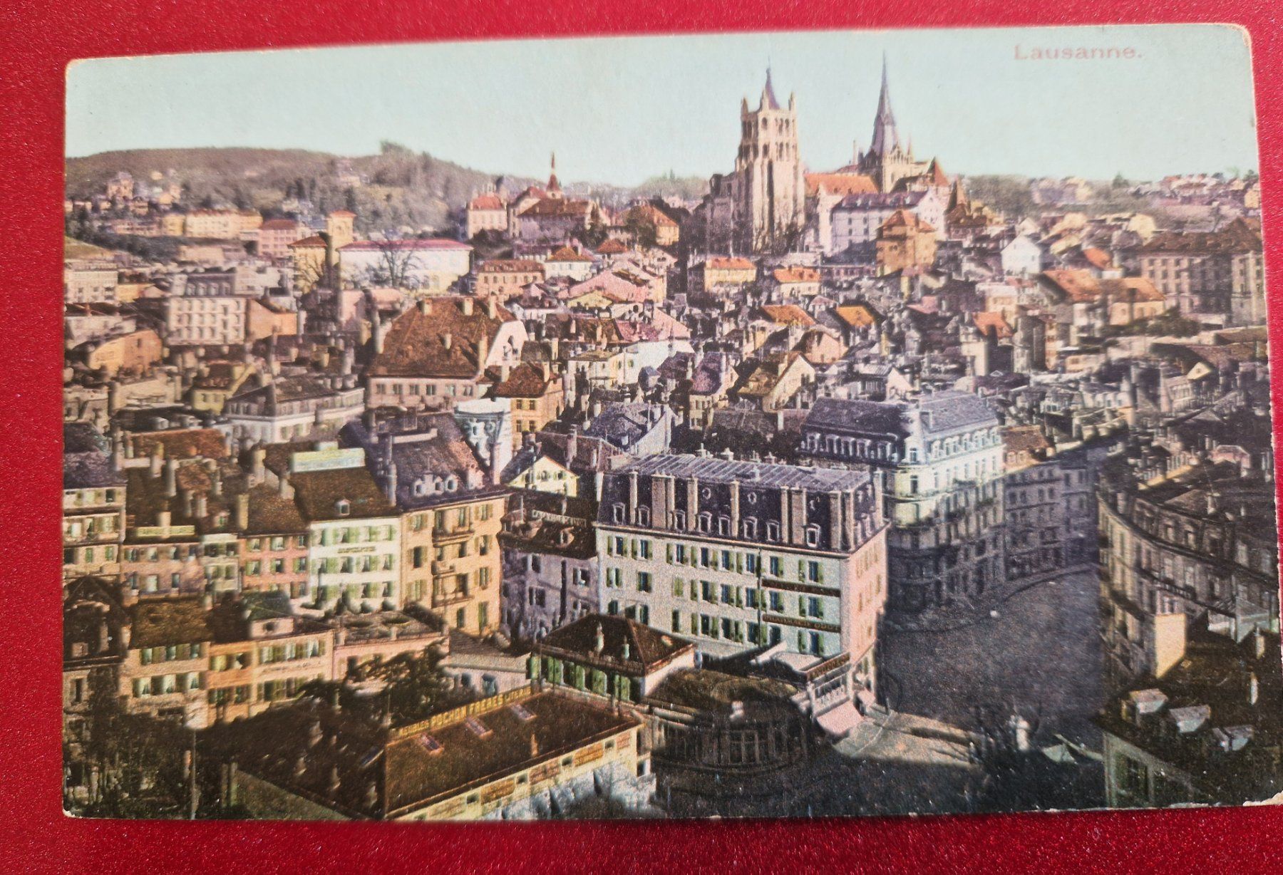 Ansichtskarten: Lausanne, um 1900, coloriert. – Neu (gemäss Beschreibung) aus Melchnau von Fishel