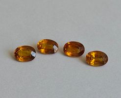 * SAPHIRS NATURELS ORANGE-BRUN  6,5 x 4,5 mm / 0,75-0.90 ct