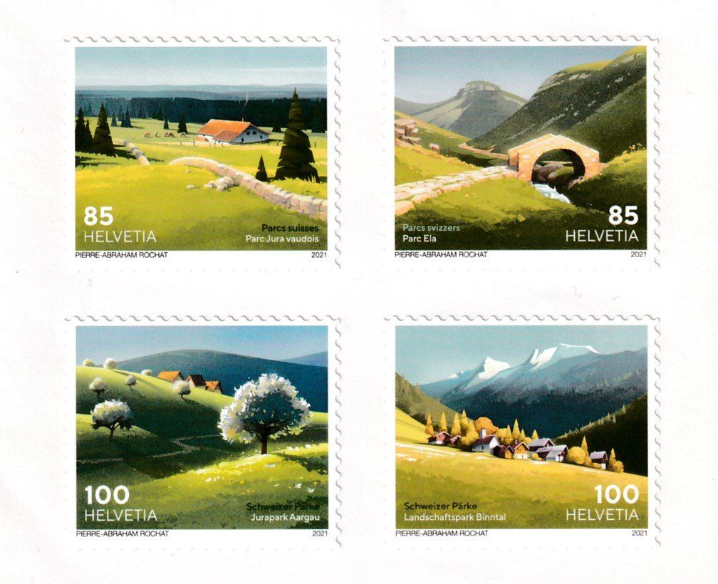 Alle Briefmarken: Schweiz 2021 ungestempelt – Gebraucht aus Neuchâtel von karlpierrino