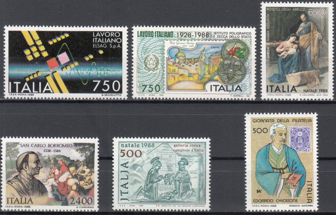 Alle Briefmarken: Italien 1988 postfrisch – Gebraucht aus Bürglen TG von StampGraf 3