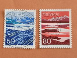 Timbres CH 1991 (16.XII.)N° 819 + 820 Lac Moësola + Melchsee
