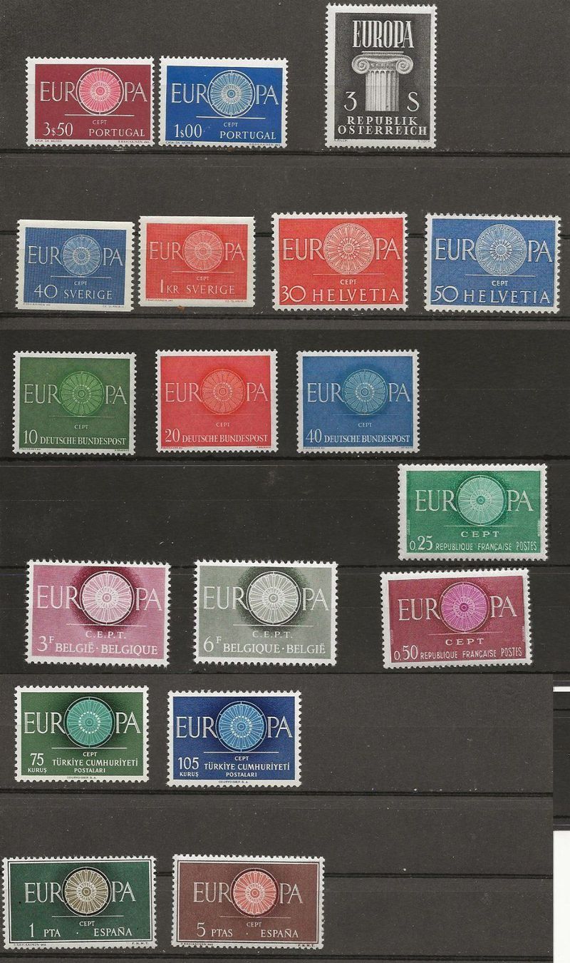 Tutti i francobolli: Europa 1960 complet sauf FL ** – Nuovo (secondo la descrizione) da Sion venduto da PierreP01 1