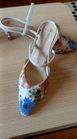 Peter Kaiser Slingpumps, Blumendruck, Gr. 41 Leder