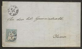 Faltbrief Schweiz 1857 STRUBEL Zürich Jona