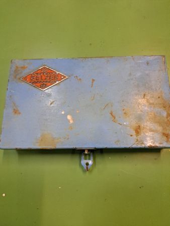BELZER Sortimentenbox Vintage Retro blau Werkzeugkiste Blech