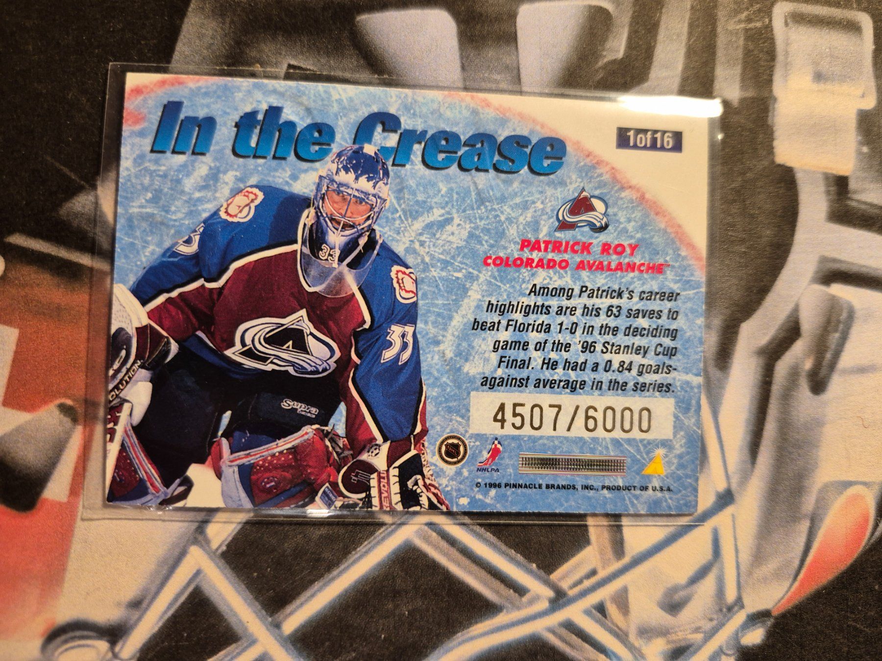 NHL Carte collezionabili: NHL Patrick Roy Colorado Avalanche 4507/6000 – Usato da Treiten venduto da Sauber73 1