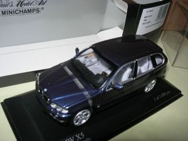 BMW X5 4.4i 1999 blau metallic * Minichamps 1:43