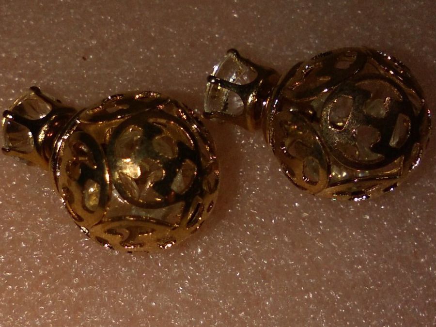 Orecchini pendenti & Orecchini a lobo: OHRRINGE VERGOLDET,,MIT STECKER,,RUND FORM – Nuovo (secondo la descrizione) da Basel venduto da bijoutrie_4 1