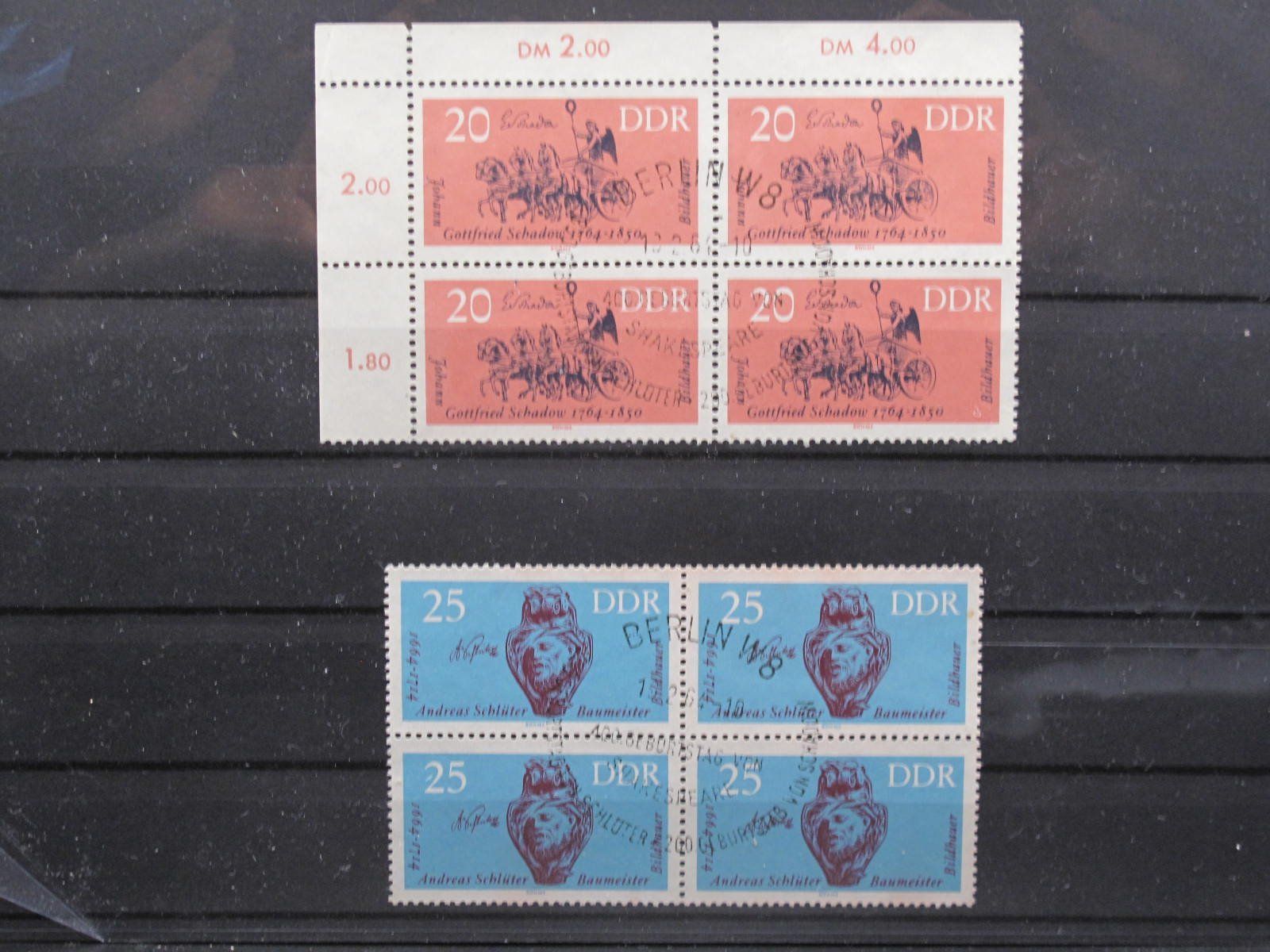 Tutti i francobolli: DDR 1964 Berühmte Künstler gest. – Usato da Wil SG venduto da fva01