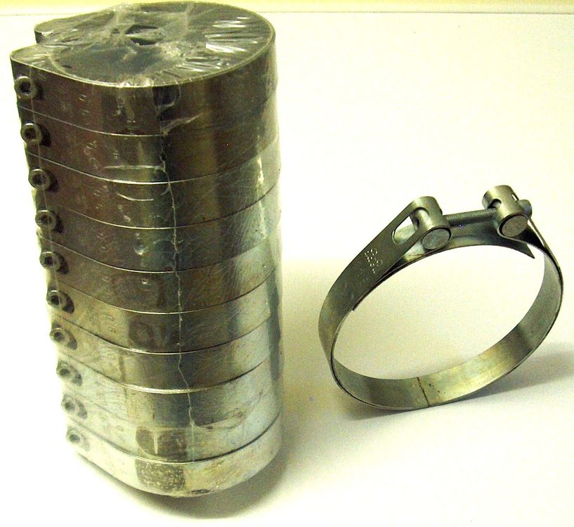 10 X Verzinkte Schlauchschellen, Größe 80–100 Mm – Bandbreite 9 Mm, Für Schläuche Aus Gummi Oder Silikon, Mit Schraubenschlüssel Montierbar