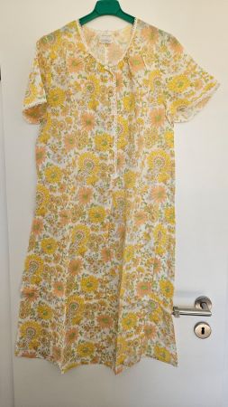 Camicia da notte fiorata gialla misto cotone tg. M