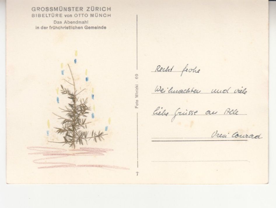 Cartoline postali: Zürich Grossmünster 1969 – Usato da Bürglen TG venduto da StampGraf 1
