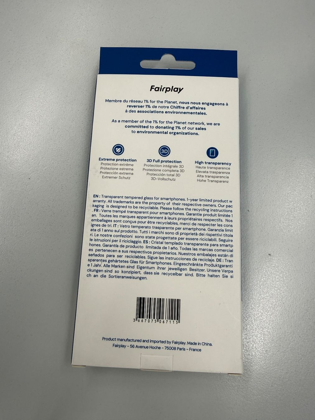 Apple Cover & Protezioni schermo: VERRE TREMPÉ  iPhone 16 Pro – Nuovo e nell'imballaggio originale da Zug venduto da ElPhone 1