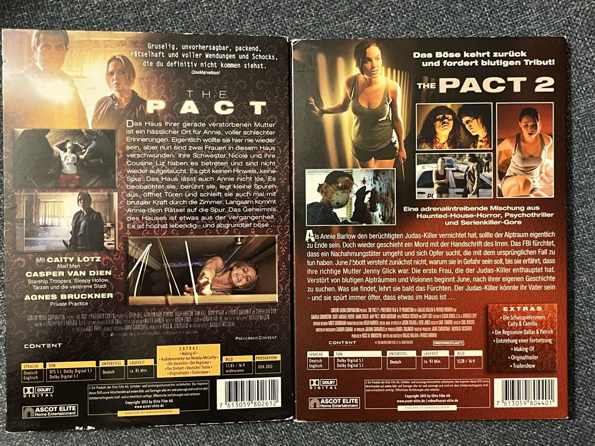 Tutti i DVDs: The Pact 1 & 2 - 3D-Cover – Usato da Inkwil venduto da RetrOhyeah_Schweiz 1
