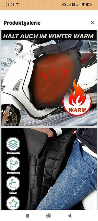 Biancheria da letto: Universal Thermo Beinschutz Roller / Vespa – Usato da Wasterkingen venduto da Flohmarkt-24 2