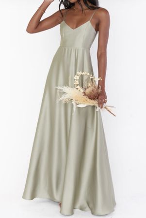 Satin Kleid Sage Grün - Cocktail/Bridemaids
