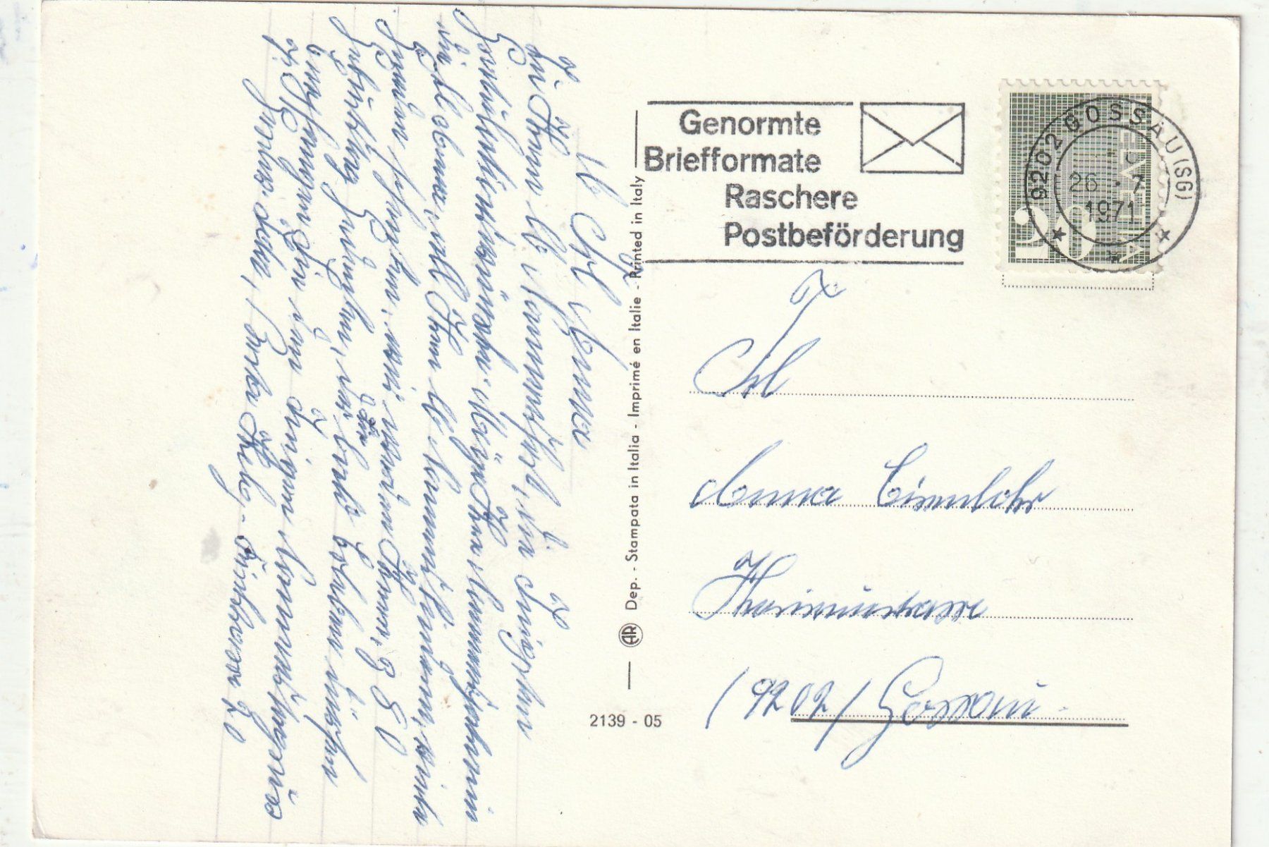 Ansichtskarten: Blumenkarte – Gebraucht aus Lumbrein von made02 1