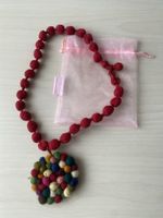 💝Halskette💝 aus Wolle, Länge 28 cm, neu
