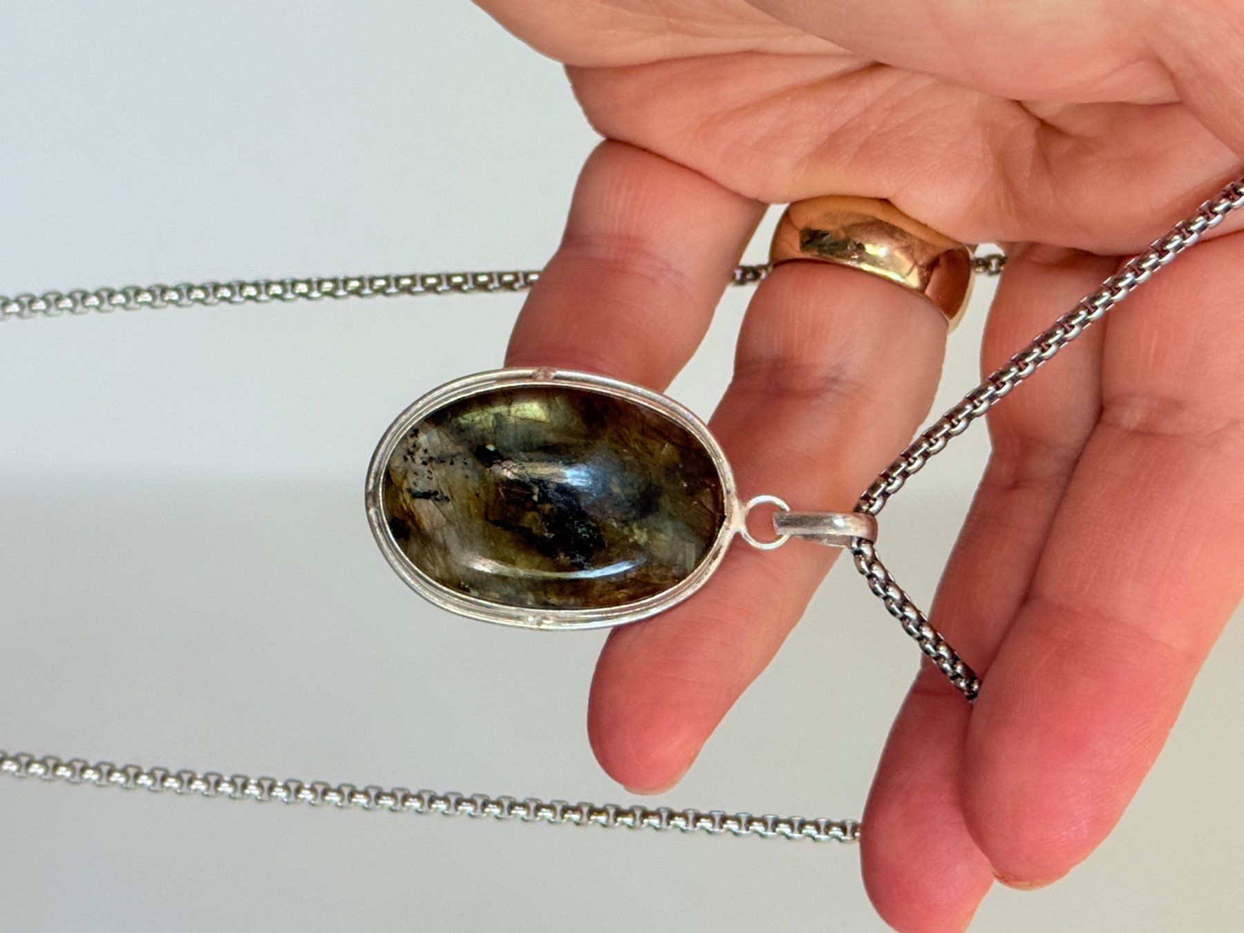 Ketten: Collier Labradorite , bijou chic et tendance ! – Neu und originalverpackt aus Genève von AWWA 4