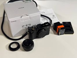 Fujifilm X-E5 Kit (23mm F2.8 WR)  Top Zustand, viel Zubehör