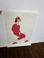 Poster Frau in Rot