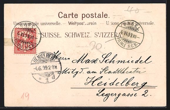 Cartoline postali: Litho Basel, Panorama mit Rheinbrücke,  – Usato da Berlin venduto da bartko-reher 1