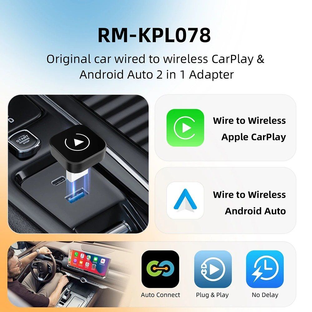 Lettore multimediale & Streamer: Wireless CarPlay Android Auto Adapter 2in1 Dongle – Nuovo e nell'imballaggio originale da St. Margrethen SG venduto da pro_7r6q 1