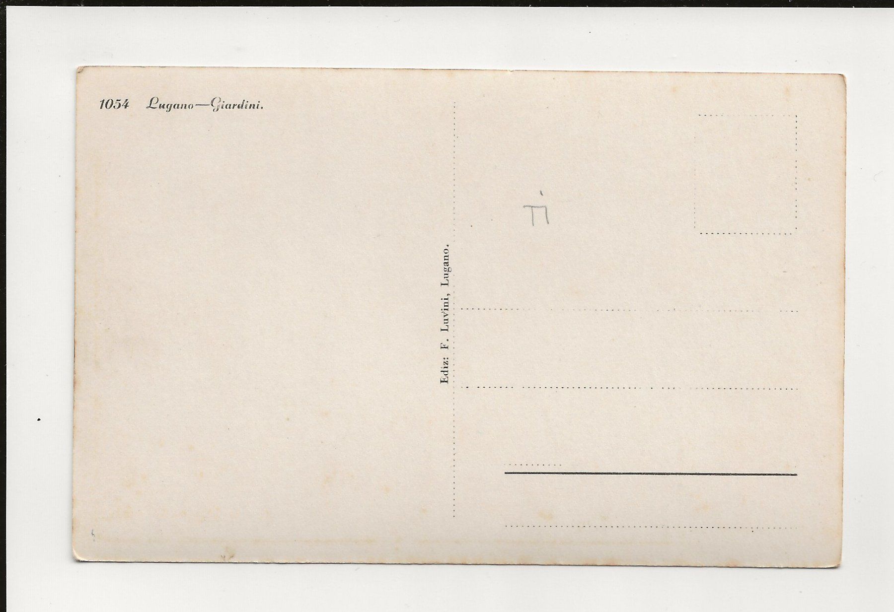 Ansichtskarten: AK ca.1930 Lugano Giardini – Gebraucht aus Greifensee von 315WDO 1