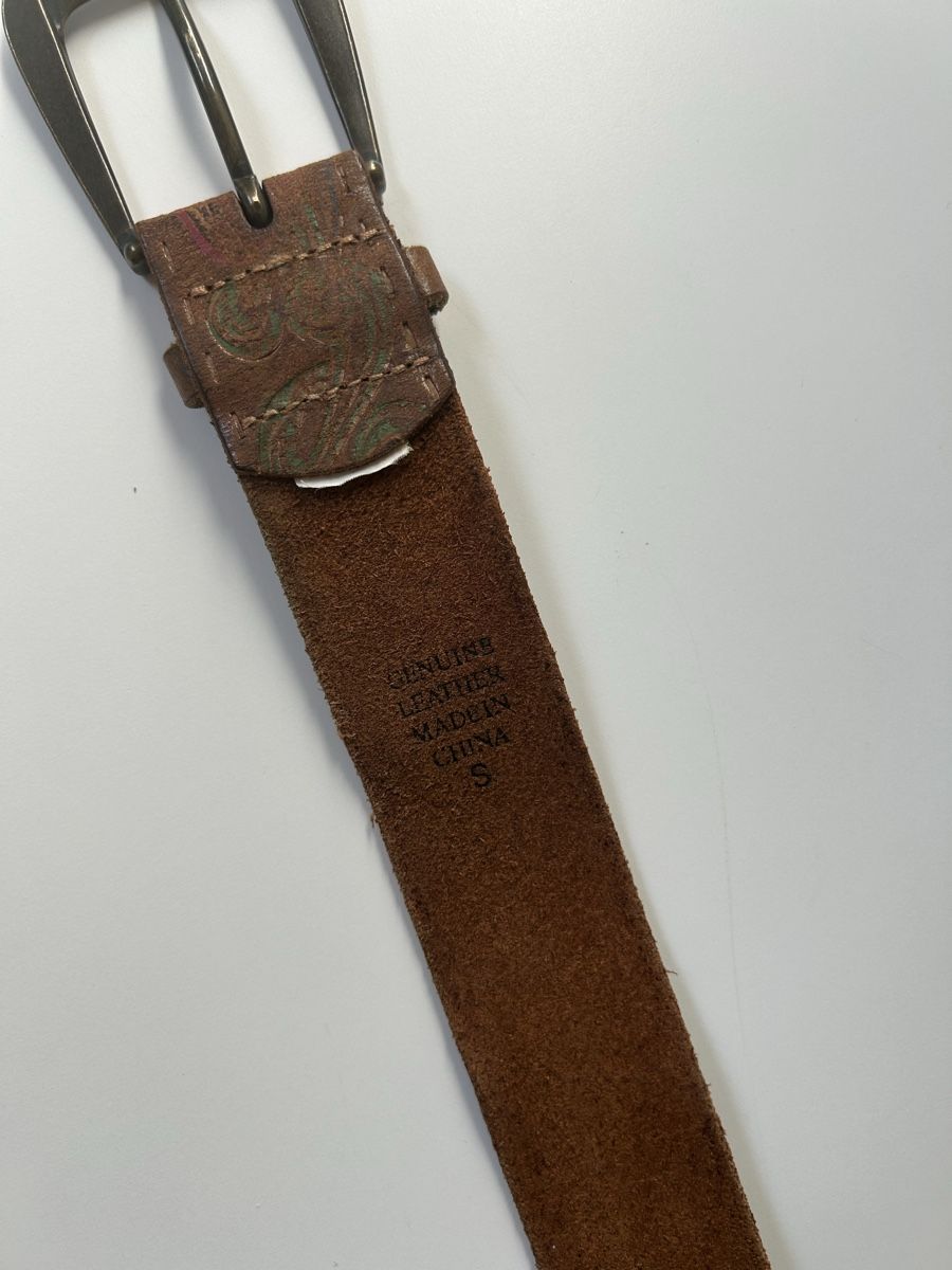 Cinture: Leather belt brown floral pattern acceptable condition – Usato da Saland venduto da ele_vc96 6