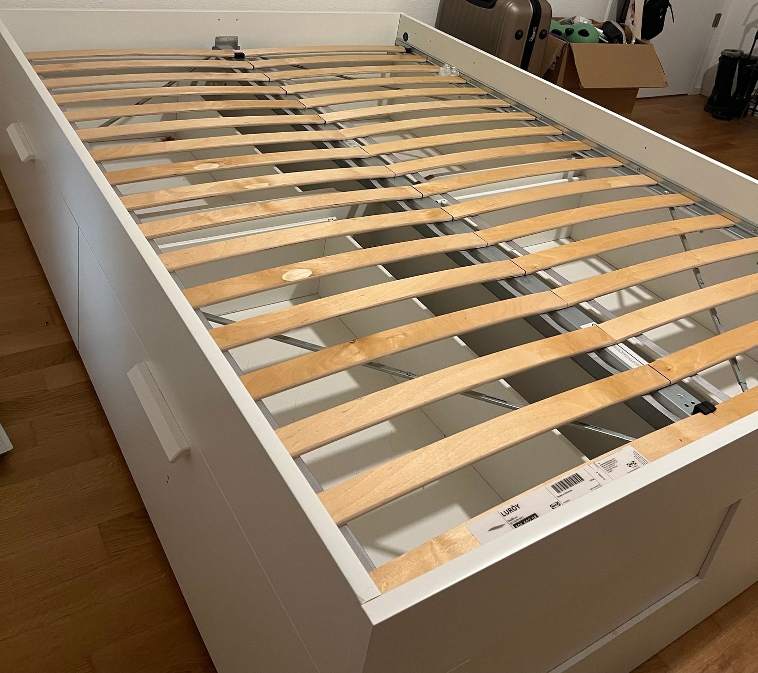 Ikea Betten: Bed Frame with 4 Storage Drawers + Mattress – Gebraucht aus Dübendorf von jul_mk8t 1
