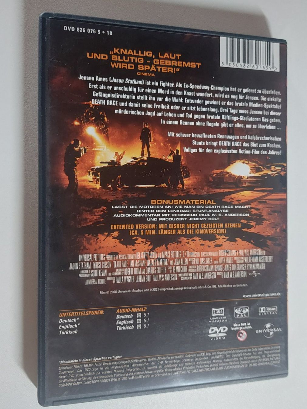Alle DVDs: Death Race (Extended Version) - DVD – Gebraucht aus Erlinsbach von pfunky 1