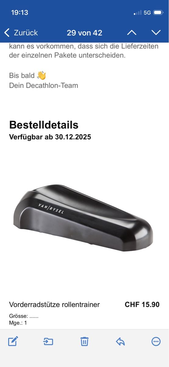 Decathlon Hometrainer: Rollentrainer neu/Ipad-Halterung/Voderradstütze/Reifen – Nuovo (secondo la descrizione) da Lachen SZ venduto da Pizzi77 6