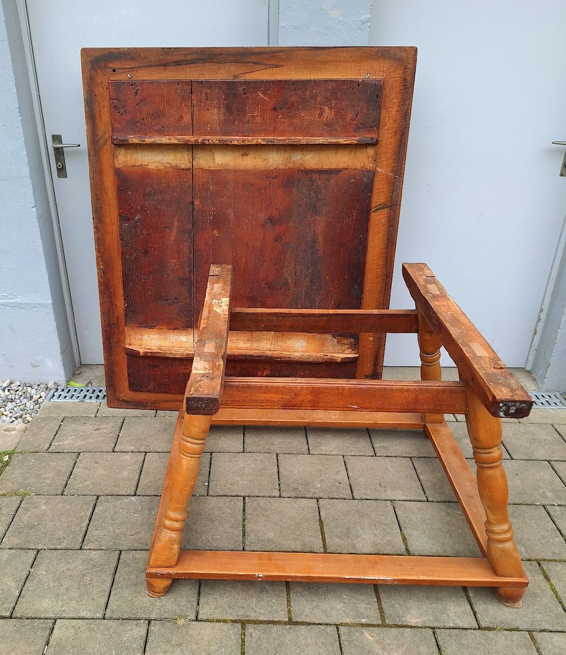 Tische: Antike Biedermeier Schiefertisch Barocker Stil  Nussbaum 19J – Gebraucht aus Fahrweid von SMILE.5 9