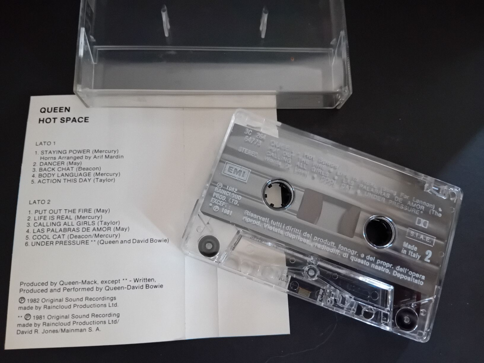 Musicassette: Queen - Hot Space - MC Cassetta originale 1982  – Usato da Biasca venduto da Old_6blh 2