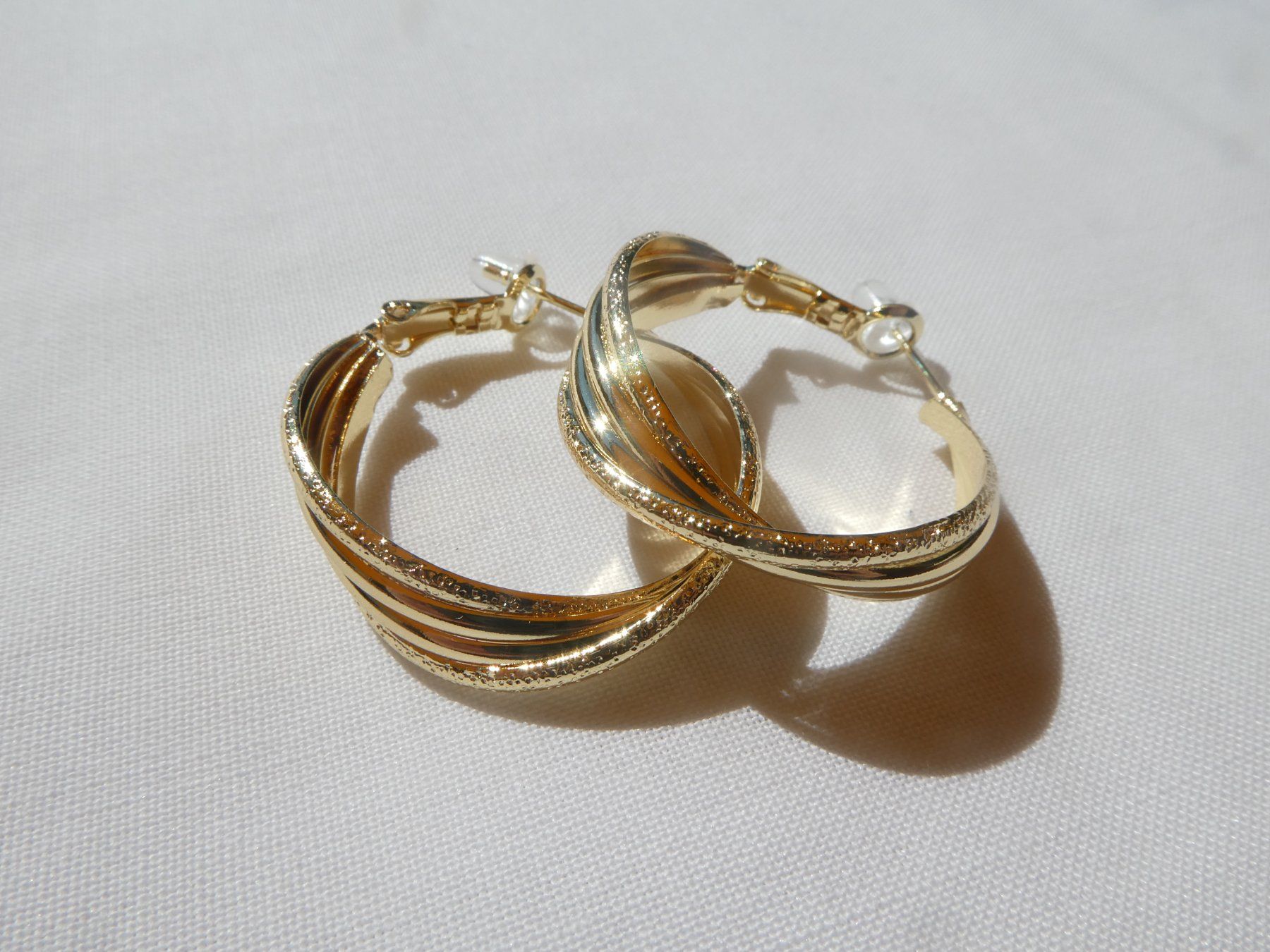 Boucles d'oreille: Creolen, Gold Plated, Modeschmuck / neu – Neuf avec emballage d'origine à Gattikon par kaandooh 1