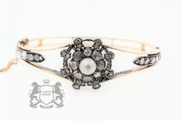 Antike Diamant Armspange 18K Gelbgold *S2394