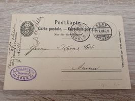 Postkarten Ganzsache G. Kollerbrunner Papeterie Bern