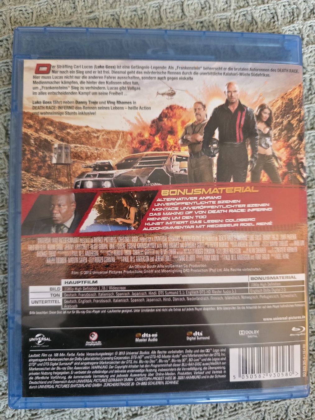 Tutti i DVDs: Death Race 3 Inferno - Blu-ray – Usato da Ellikon a d Thur venduto da razzorblog 1