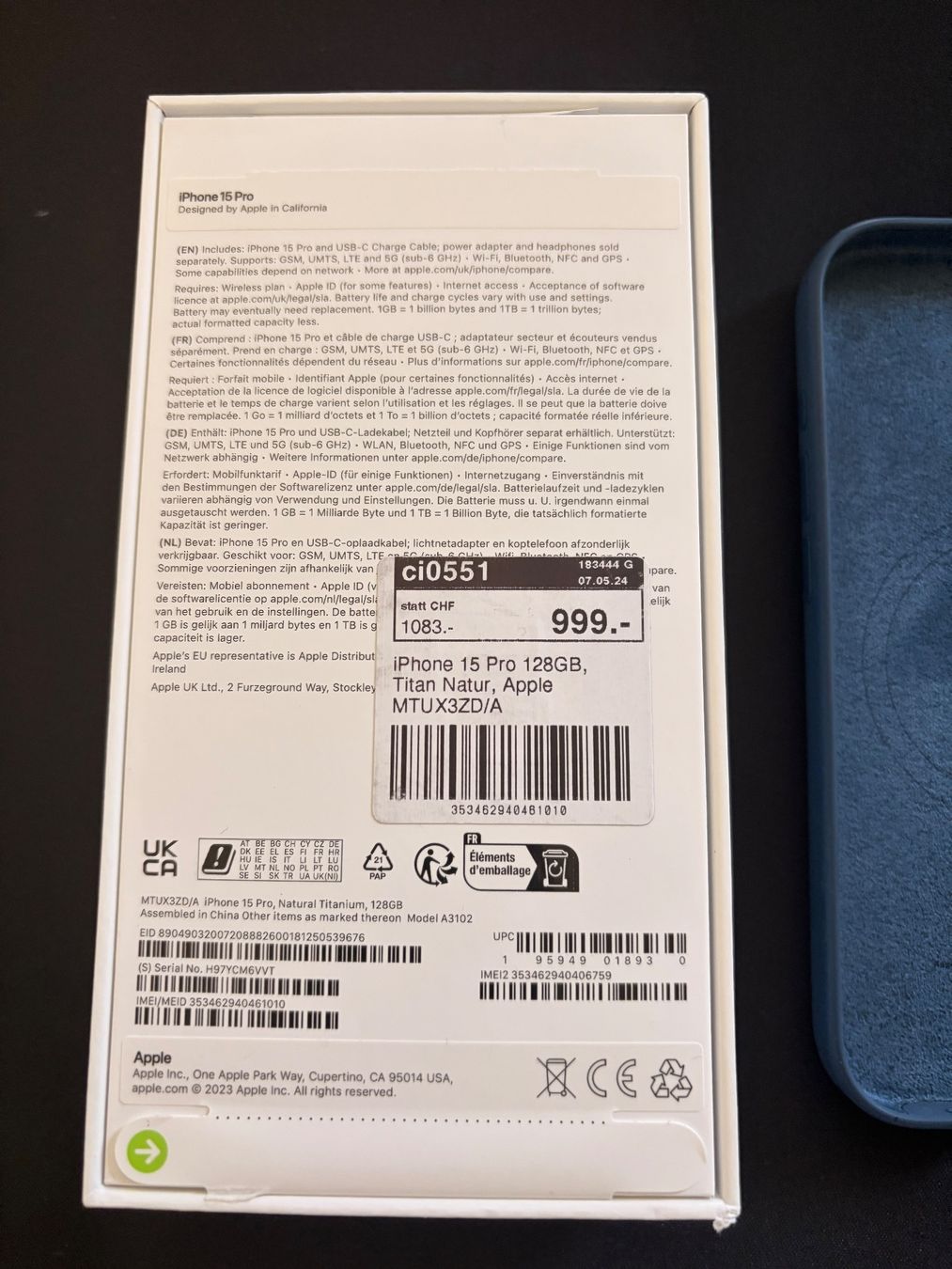 Apple Portables: iPhone 15 pro Natural Titanium 128GB – D'occasion à Aarau par Daisyy4 3