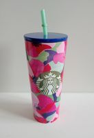 STARBUCKS POPPY PINK CUP Bunter Starbucks Becher 473 ml