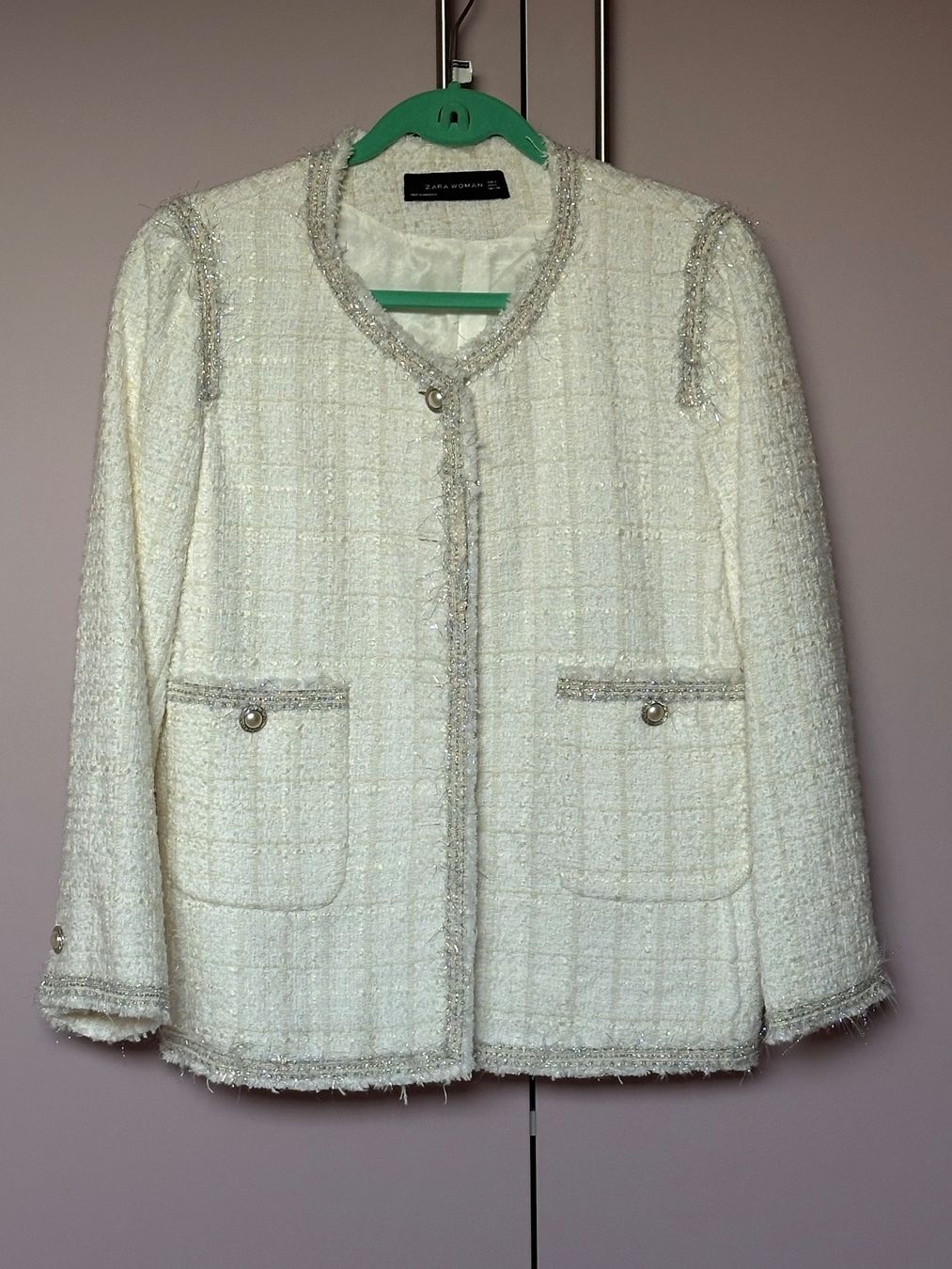 Zara Jacken: Zara Blazer Tweed weiss gr. L – Neu (gemäss Beschreibung) aus Hägendorf von Moro143