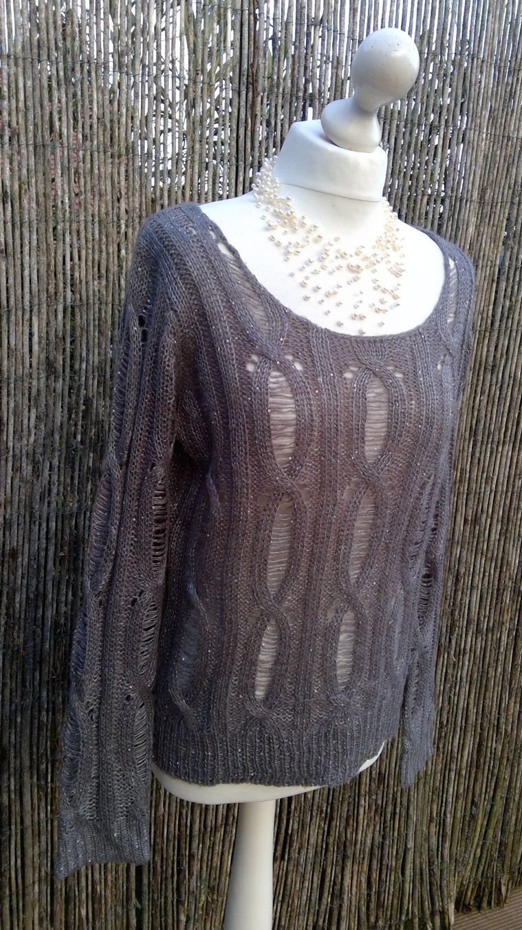 Maglioni & Felpe: Pullover en maille gris foncé & sequins brillants, taille M – Nuovo (secondo la descrizione) da Agiez venduto da chouchanelle 1