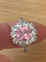 Luxus Elegante Gr.19/9 Ring Farbe: Silber/Rosa