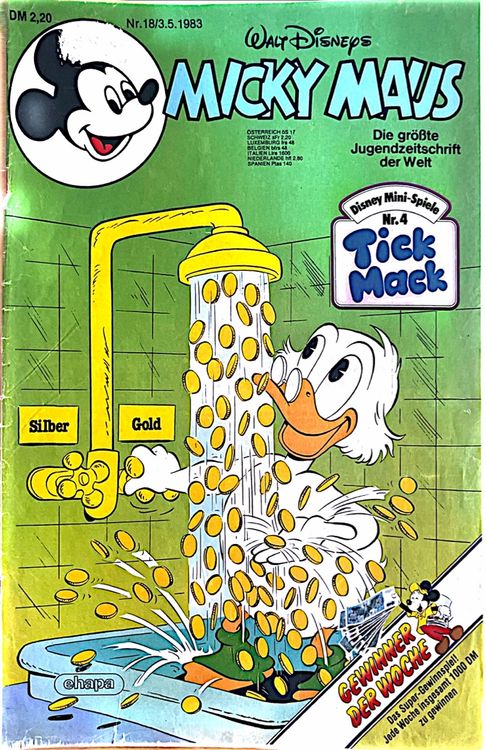 Micky Maus Heft Nr. 18/1983 Tick Mack | Kaufen auf Ricardo