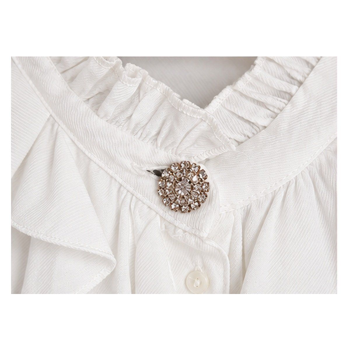 Zara Blusen: ZARA White Romantic Ruffle Blouse – Neu (gemäss Beschreibung) aus Obfelden von sib_8l25 2