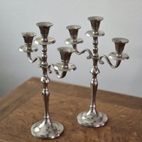 Kerzenstaender Silberlook 2 Stueck Top Zustand!