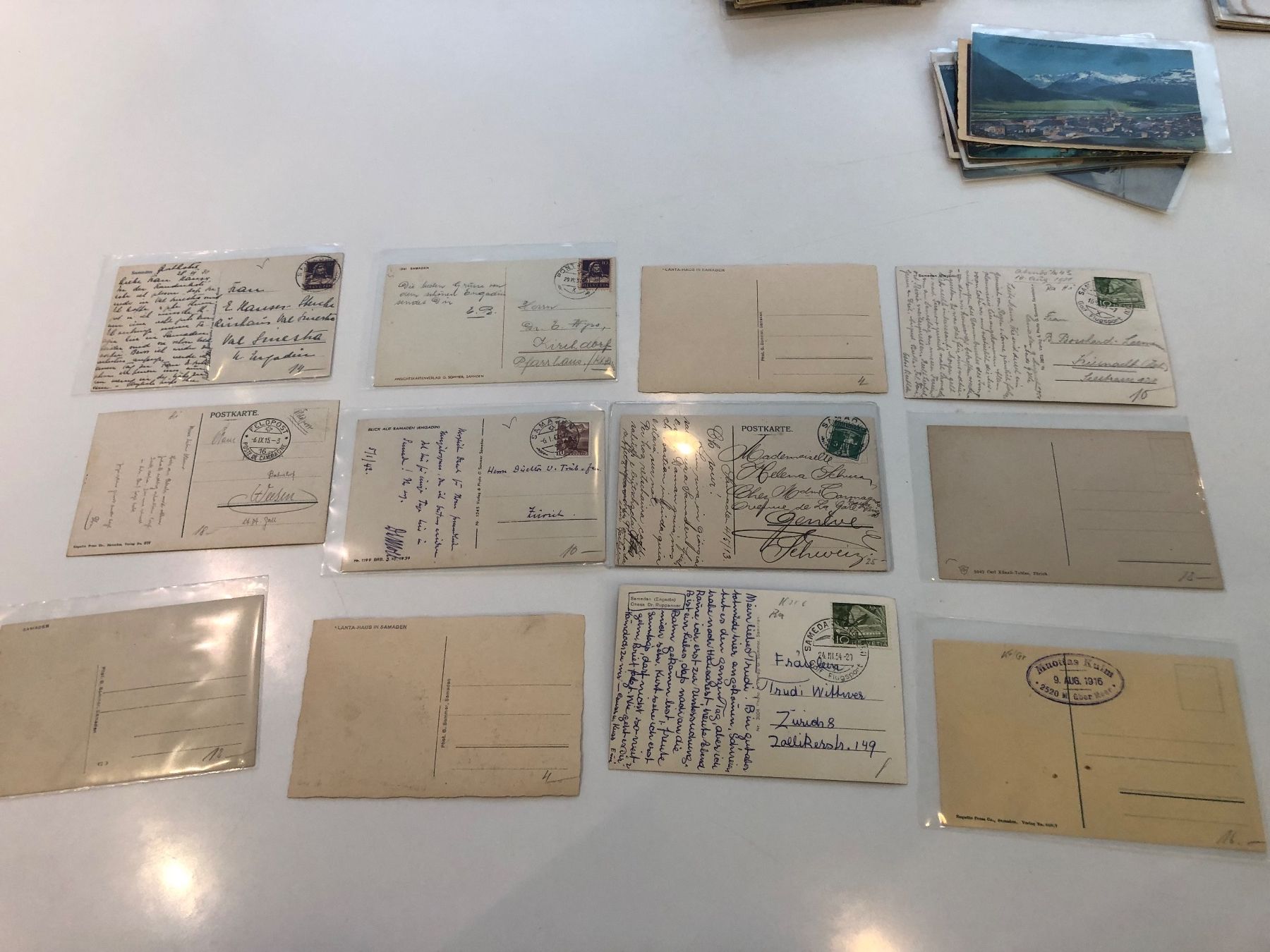 Cartoline postali: 24 alte Ansichtskarten von SAMADEN GR – Usato da Lufingen venduto da Rac0 5