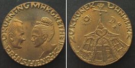 DÄNEMARK 20 Kroner 1992, SILBERNE HOCHZEIT, Al-Bro stgl