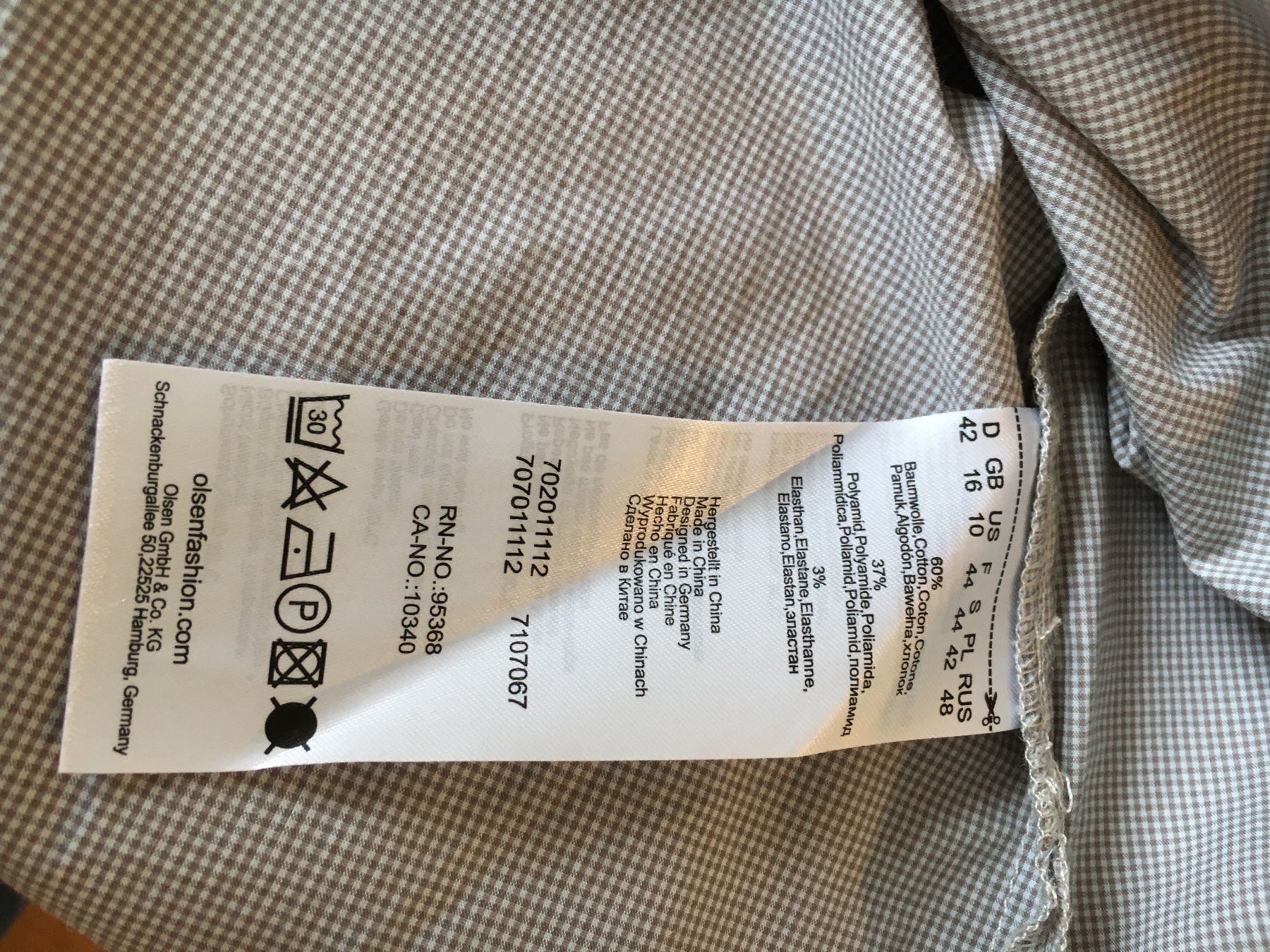 Camicette: Olsen - Langarm Bluse, Karo, 42 – Nuovo (secondo la descrizione) da Luzern venduto da Jiggy_8898 9